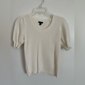 Ann Taylor Ivory Cotton Sweater size XS